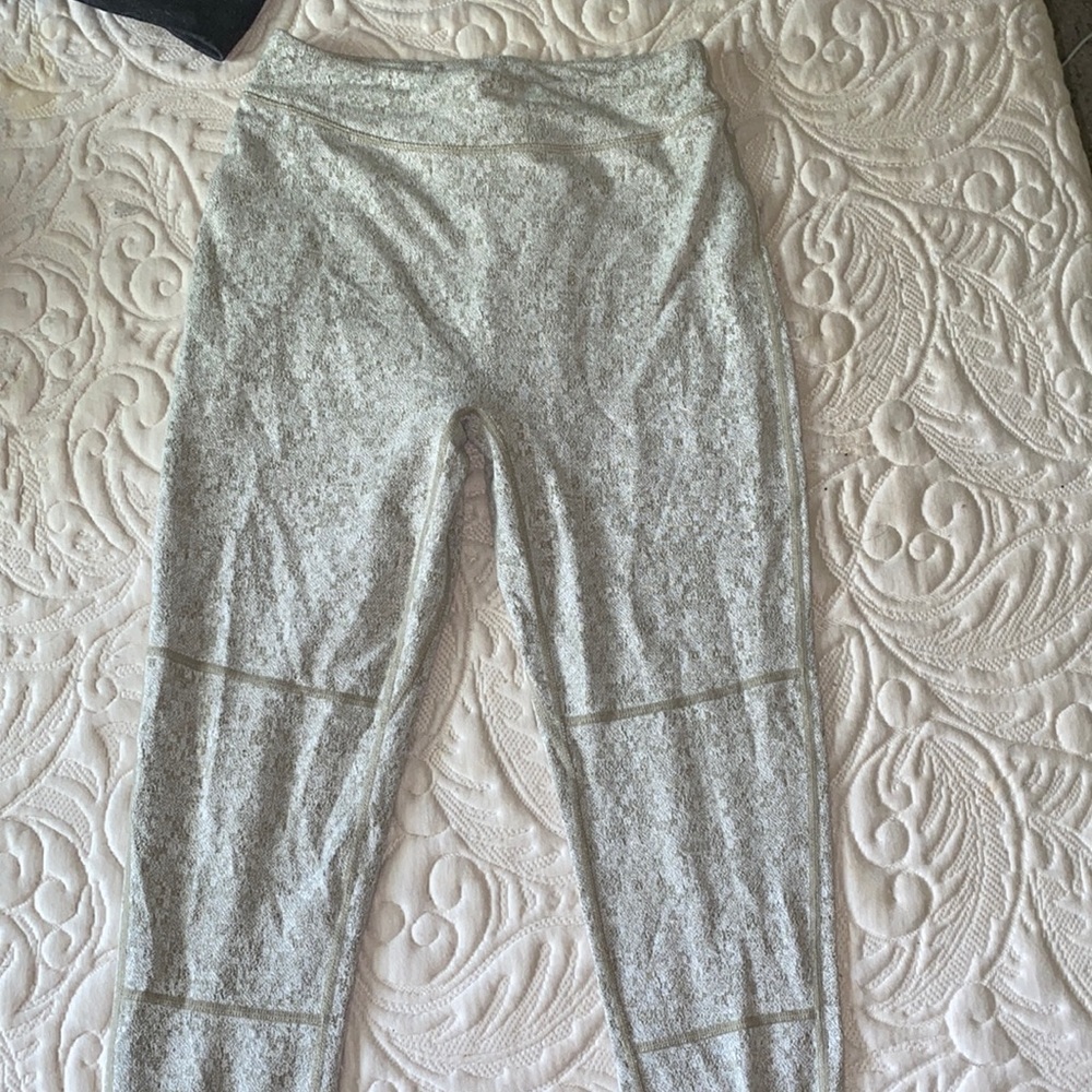 GYMSHARK Fleur Texture Washed Leggings Khaki Marled Women’s Size Small
